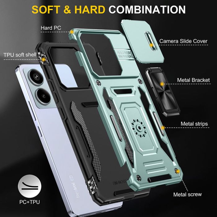 Ударостійкий чохол Camshield Army Ring для Xiaomi Redmi Note 13 4G