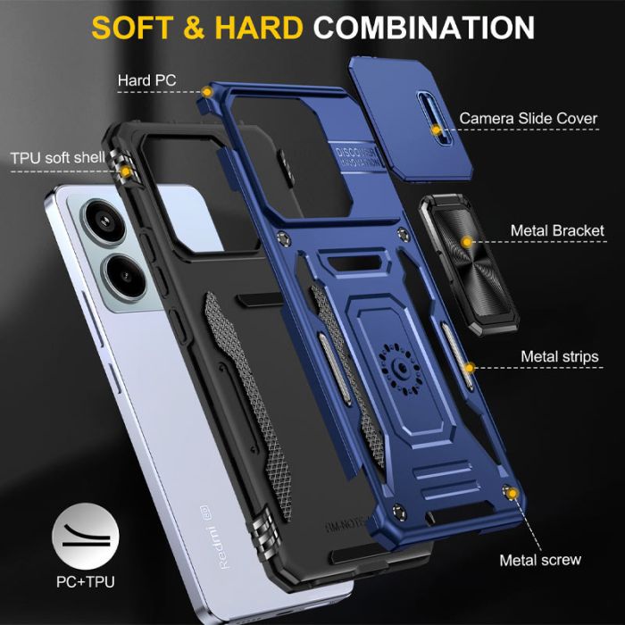 Ударостійкий чохол Camshield Army Ring для Xiaomi Redmi Note 13 4G