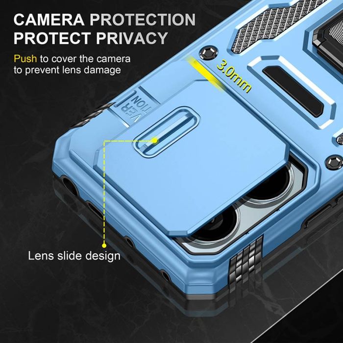 Ударостійкий чохол Camshield Army Ring для Xiaomi Redmi Note 13 Pro 4G / Poco M6 Pro 4G