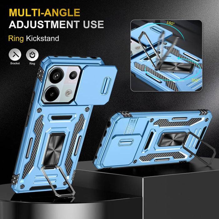 Ударостійкий чохол Camshield Army Ring для Xiaomi Redmi Note 13 Pro 4G / Poco M6 Pro 4G