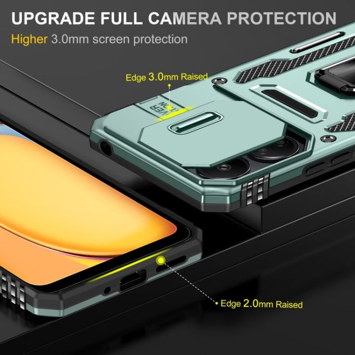Ударостійкий чохол Camshield Army Ring для Xiaomi Redmi Note 13 Pro 4G / Poco M6 Pro 4G