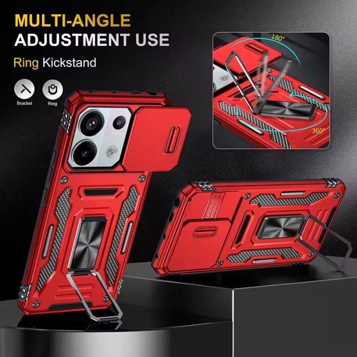 Ударостійкий чохол Camshield Army Ring для Xiaomi Redmi Note 13 Pro 4G / Poco M6 Pro 4G