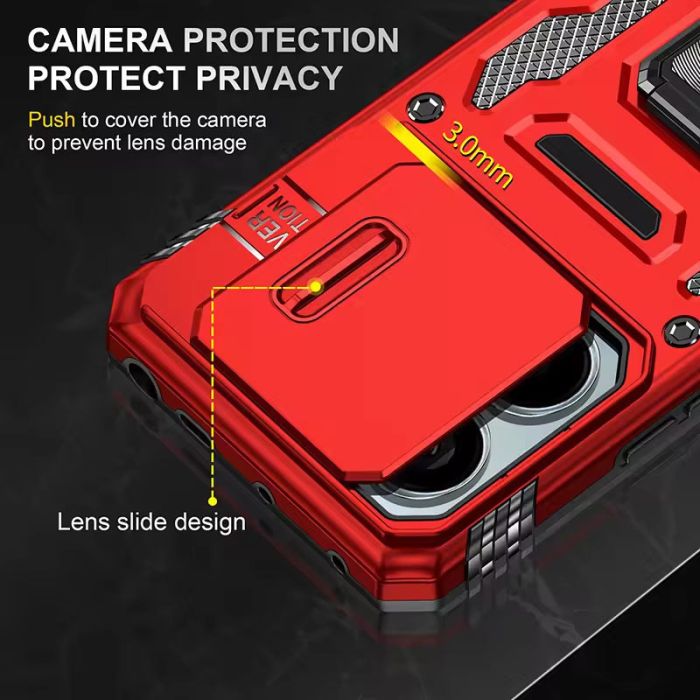 Ударостійкий чохол Camshield Army Ring для Xiaomi Redmi Note 13 Pro 4G / Poco M6 Pro 4G