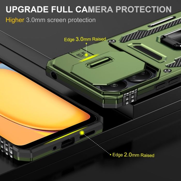 Ударостійкий чохол Camshield Army Ring для Xiaomi Redmi Note 13 Pro 4G / Poco M6 Pro 4G