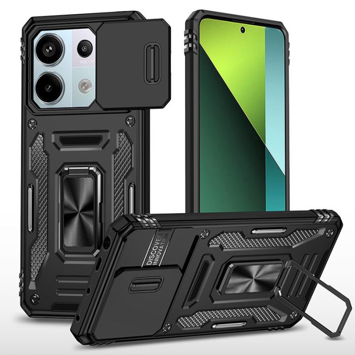 Ударостійкий чохол Camshield Army Ring для Xiaomi Redmi Note 13 Pro 4G / Poco M6 Pro 4G