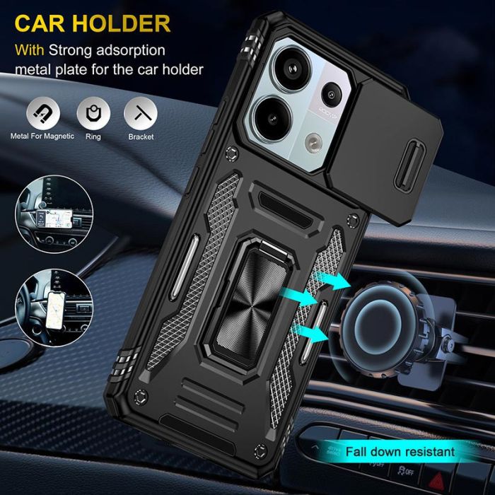 Ударостійкий чохол Camshield Army Ring для Xiaomi Redmi Note 13 Pro 4G / Poco M6 Pro 4G