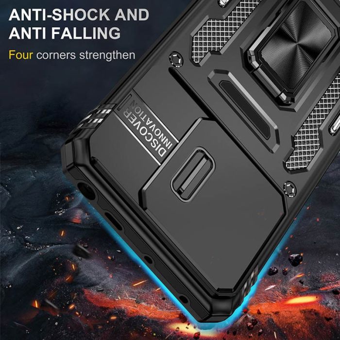 Ударостійкий чохол Camshield Army Ring для Xiaomi Redmi Note 13 Pro 4G / Poco M6 Pro 4G