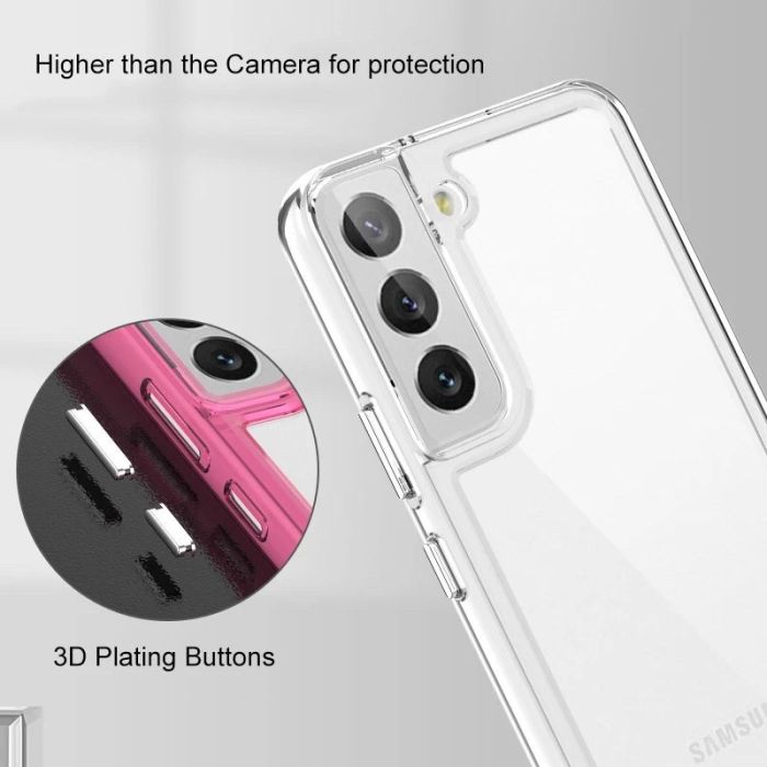 Чохол TPU+PC Clear 2.0 mm metal buttons для Samsung Galaxy S22+
