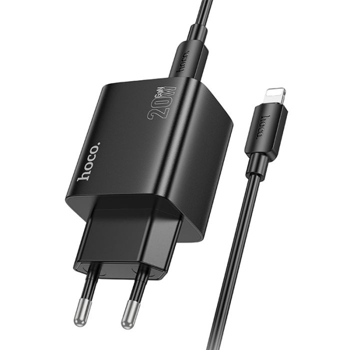 МЗП Hoco N55 Fundador PD20W four-port (2USB-A/2C) + кабель Type-C to Lightning