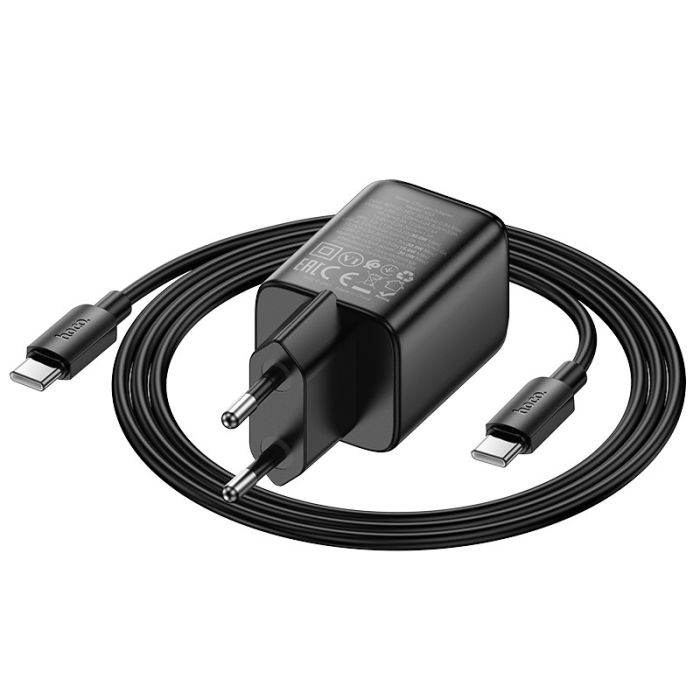 МЗП Hoco N53 Monsoon PD30W+QC3.0 (1USB-A/1C) + кабель Type-C to Type-C