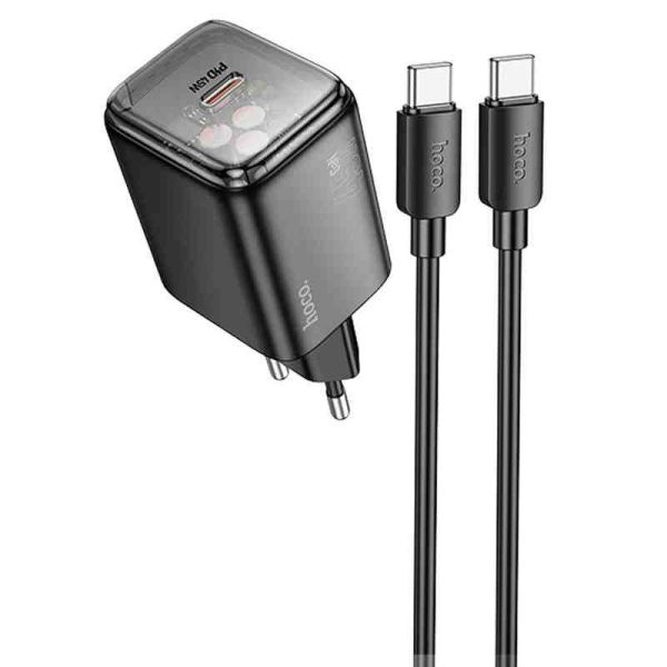 МЗП Hoco N54 Monsoon PD45W (1USB-C) + кабель Type-C to Type-C