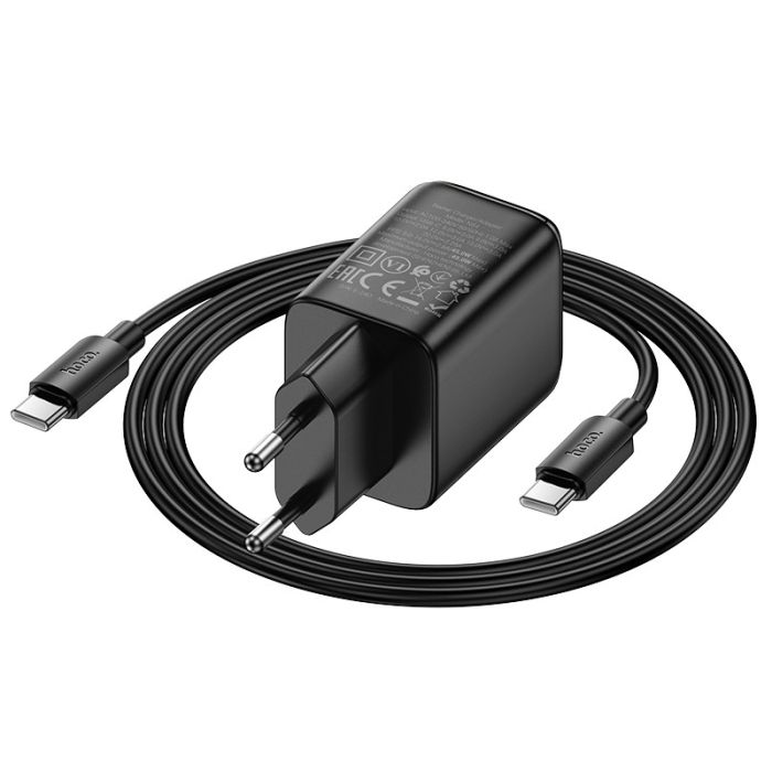 МЗП Hoco N54 Monsoon PD45W (1USB-C) + кабель Type-C to Type-C