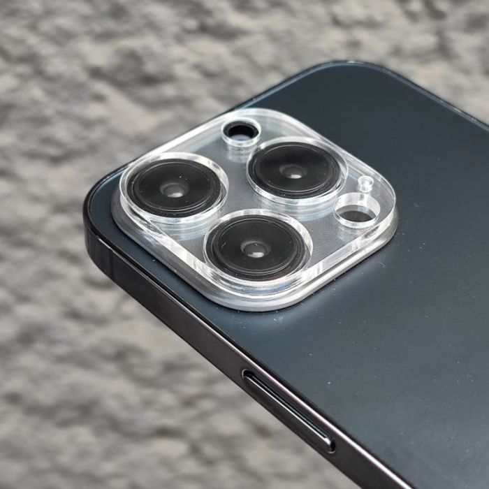 Захисне скло на камеру Full Block (тех.пак) для Apple iPhone 15 Pro (6.1") / 15 Pro Max (6.7")