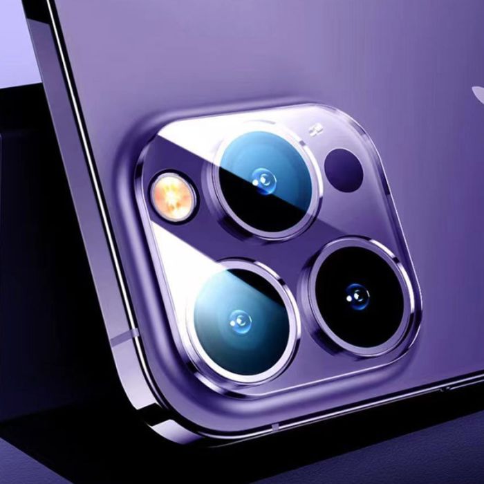 Захисне скло на камеру Full Block (тех.пак) для Apple iPhone 15 Pro (6.1") / 15 Pro Max (6.7")