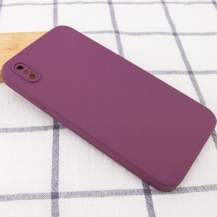 Silicone Case Square Full Camera Protective (AA) NOLOGO для Apple iPhone X / XS (5.8")