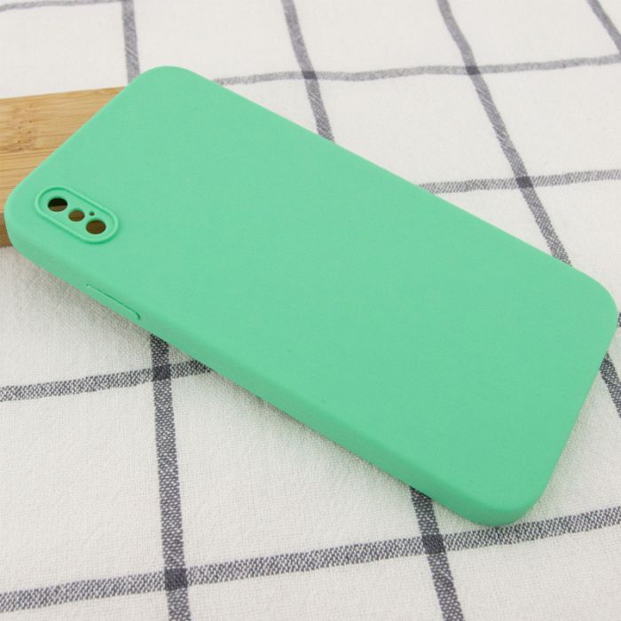 Silicone Case Square Full Camera Protective (AA) NOLOGO для Apple iPhone X / XS (5.8")