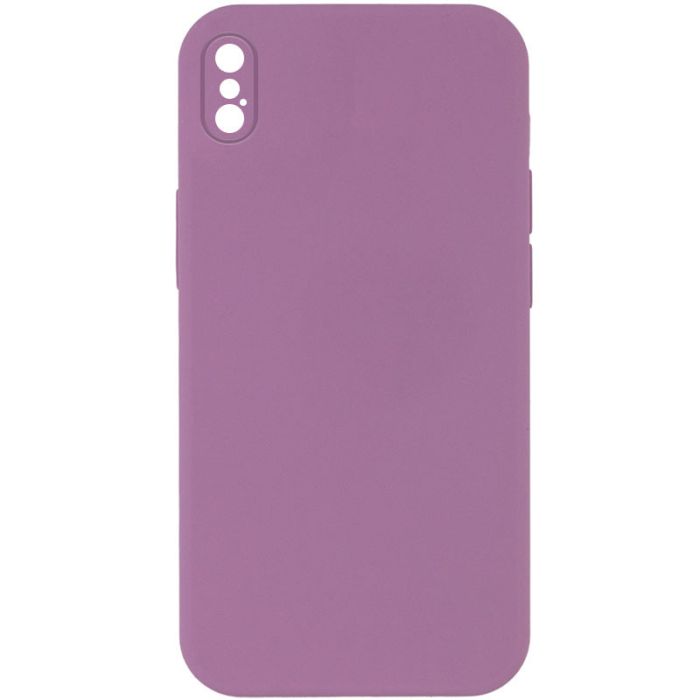 Silicone Case Square Full Camera Protective (AA) NOLOGO для Apple iPhone X / XS (5.8")