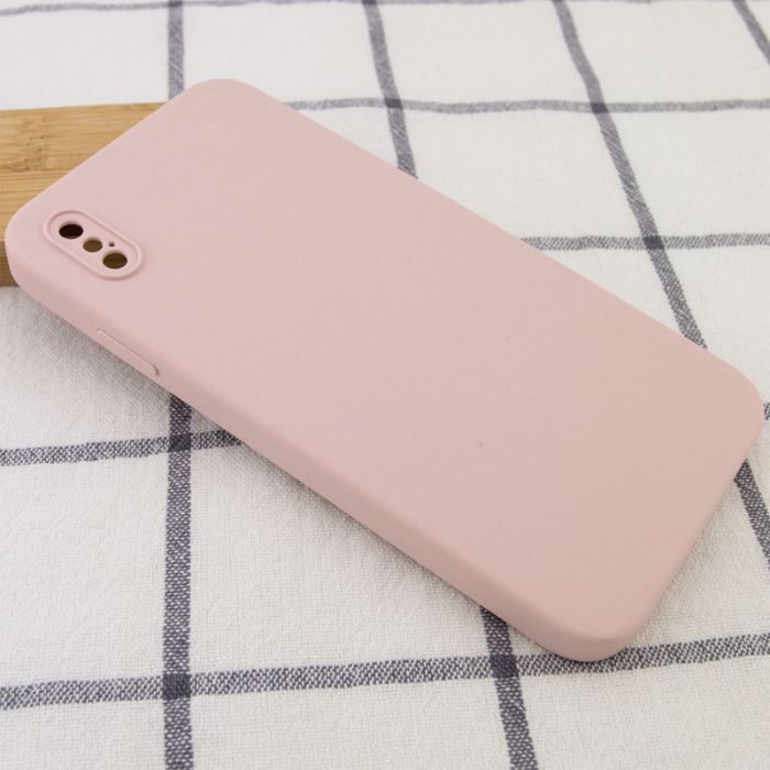 Silicone Case Square Full Camera Protective (AA) NOLOGO для Apple iPhone X / XS (5.8")