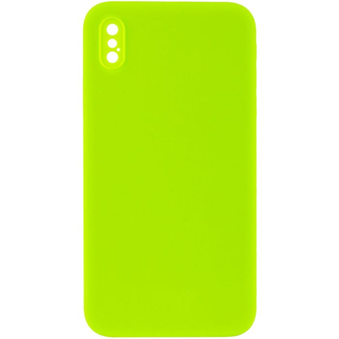Silicone Case Square Full Camera Protective (AA) NOLOGO для Apple iPhone X / XS (5.8")