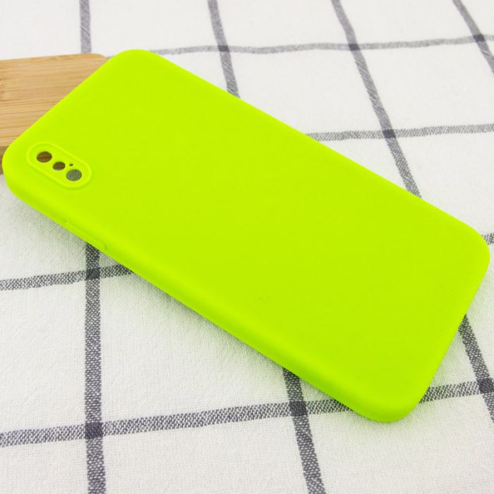 Silicone Case Square Full Camera Protective (AA) NOLOGO для Apple iPhone X / XS (5.8")