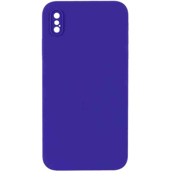 Silicone Case Square Full Camera Protective (AA) NOLOGO для Apple iPhone X / XS (5.8")