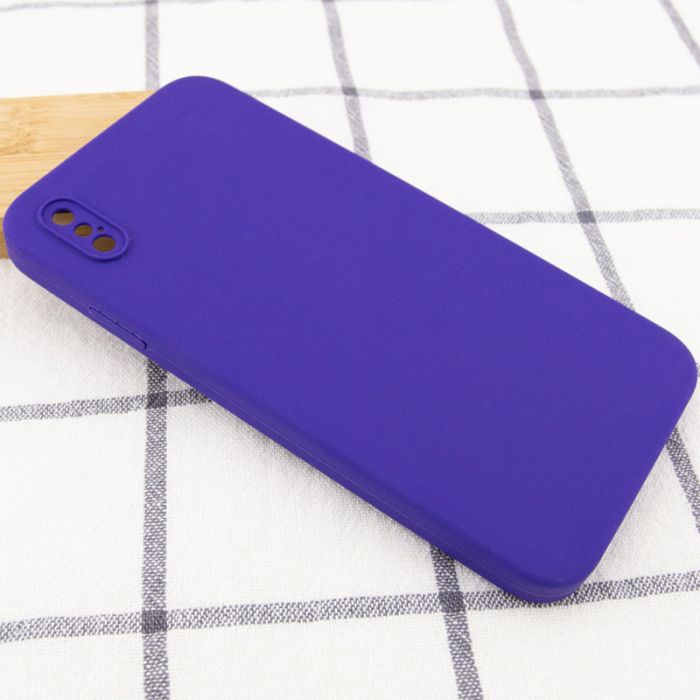 Silicone Case Square Full Camera Protective (AA) NOLOGO для Apple iPhone X / XS (5.8")