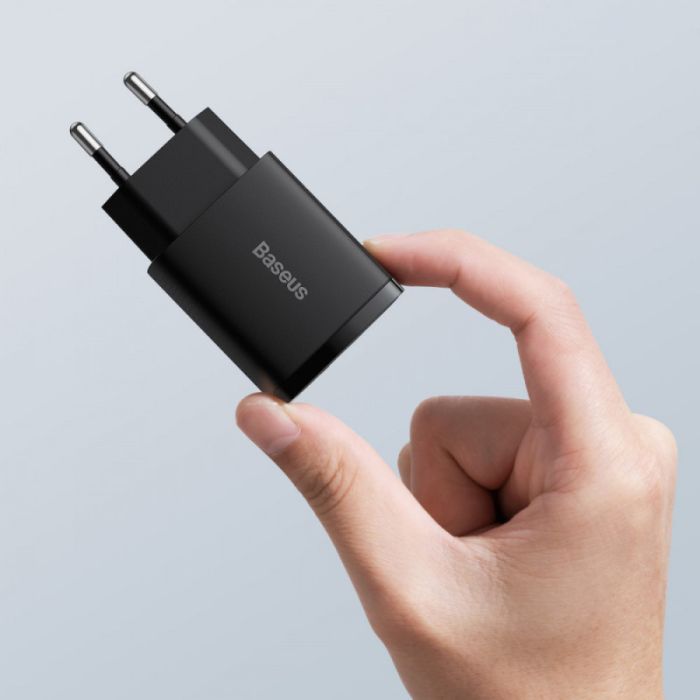 МЗП Baseus Compact Quick Charger 20W QC+PD (1USB-A/1C) (CCXJ-B)