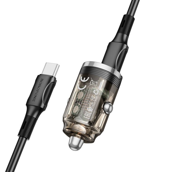 АЗП Borofone BZ29A Talented PD36W+QC3.0 (1USB-A/1C) + кабель Type-C to Type-C