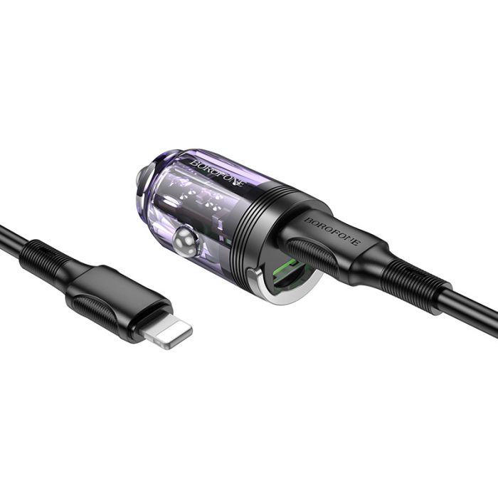 АЗП Borofone BZ29A Talented PD36W+QC3.0 (1USB-A/1C) + кабель Type-C to Lightning