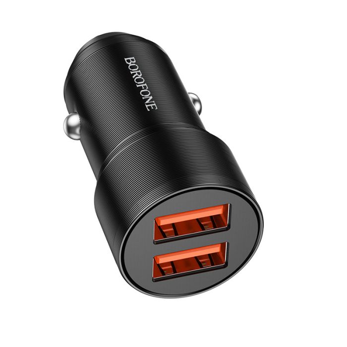 АЗП Borofone BZ19 Wishdom (2USB-A) + кабель USB to Lightning