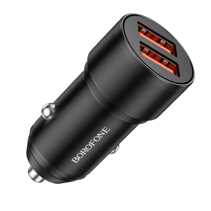 АЗП Borofone BZ19 Wishdom (2USB-A) + кабель USB to Lightning