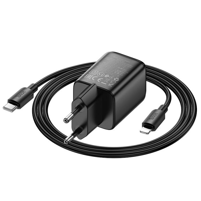 МЗП Hoco N53 Monsoon PD30W+QC3.0 (1USB-A/1C) + кабель Type-C to Lightning
