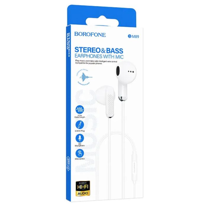 Навушники Borofone BM89 Surpass universal (3.5mm/1.2m)