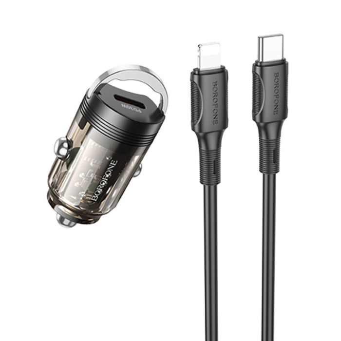АЗП Borofone BZ29 Ray PD30W (1USB-C) + кабель Type-C to Lightning
