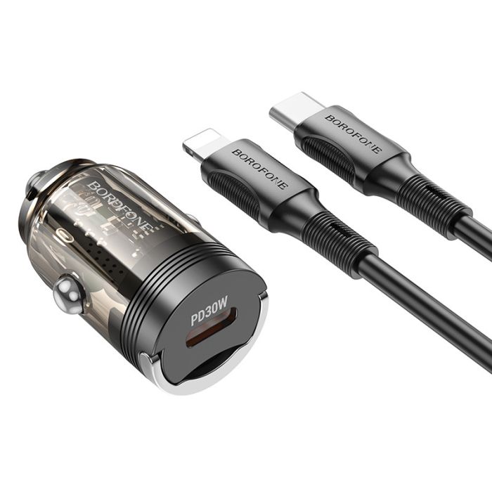 АЗП Borofone BZ29 Ray PD30W (1USB-C) + кабель Type-C to Lightning
