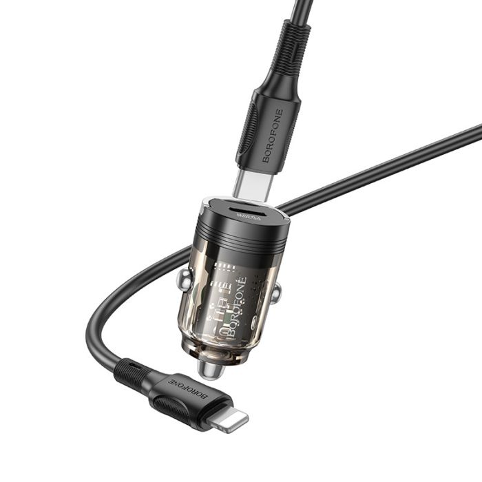 АЗП Borofone BZ29 Ray PD30W (1USB-C) + кабель Type-C to Lightning
