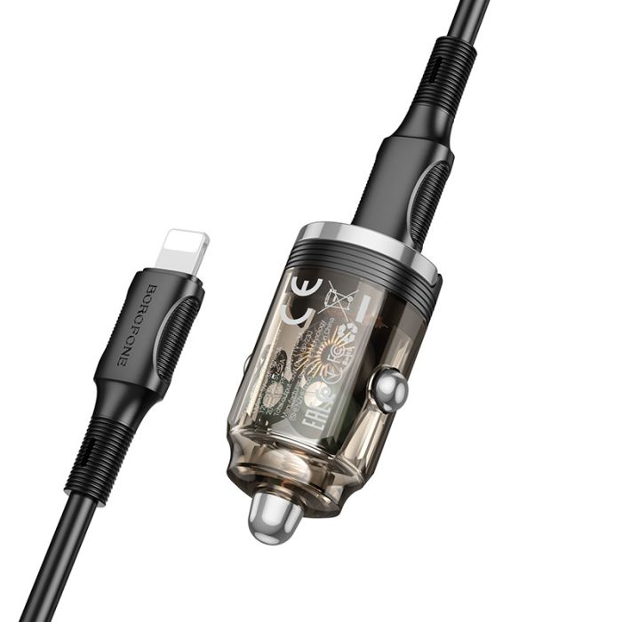 АЗП Borofone BZ29 Ray PD30W (1USB-C) + кабель Type-C to Lightning