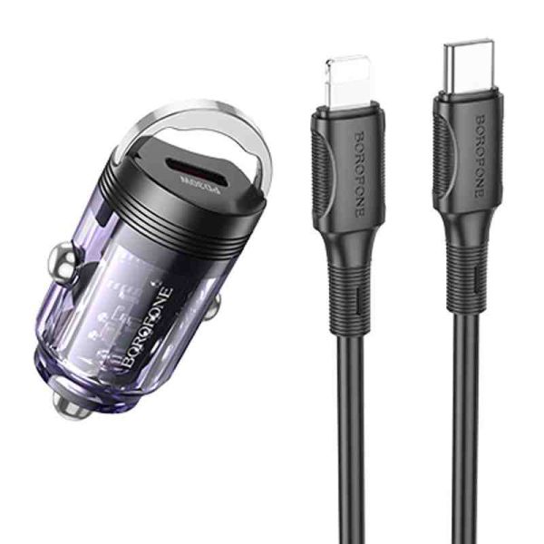 АЗП Borofone BZ29 Ray PD30W (1USB-C) + кабель Type-C to Lightning