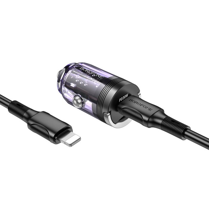 АЗП Borofone BZ29 Ray PD30W (1USB-C) + кабель Type-C to Lightning