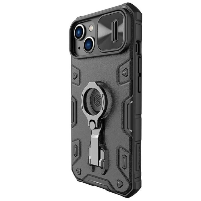 TPU+PC чохол Nillkin CamShield Armor Pro no logo (шторка на камеру) для Apple iPhone 14 / 13 (6.1")