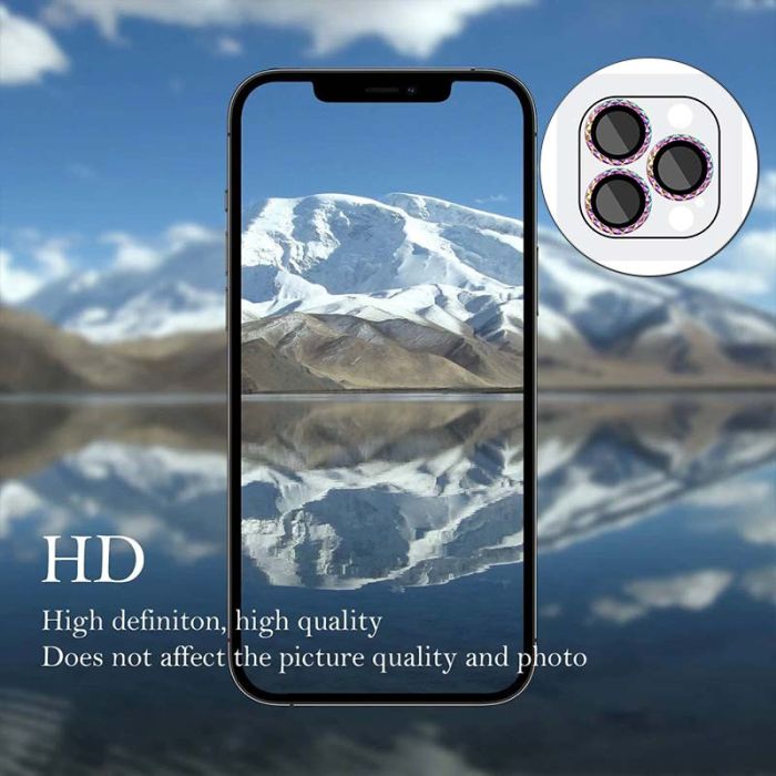 Захисне скло Metal Shine на камеру (в упак.) для Apple iPhone 15 Pro (6.1") / 15 Pro Max (6.7")