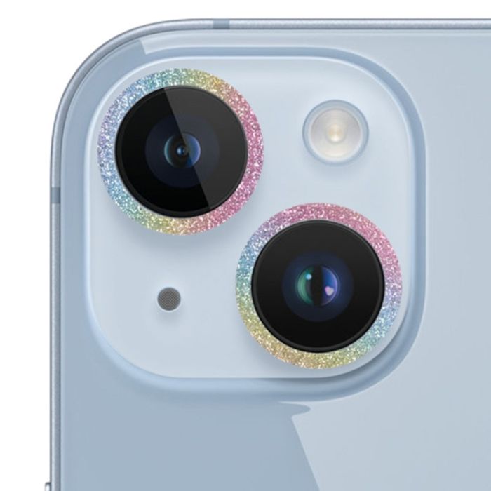Захисне скло Metal Sparkles на камеру (в упак.) для Apple iPhone 15 (6.1") / 15 Plus (6.7")