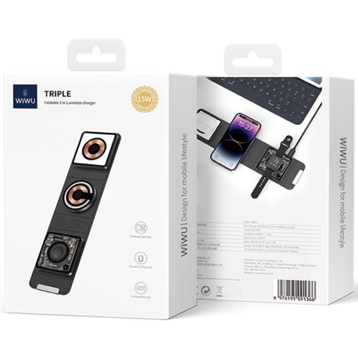 БЗП WIWU Wi-W001 3 in 1 wireless charger
