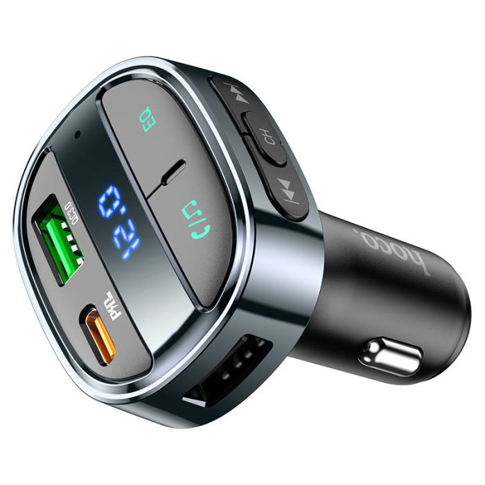АЗП FM модулятор Hoco E70 PD30W+QC3.0 (1USB-A/1C)