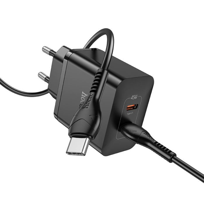 МЗП Hoco N35 Streamer PD45W (2USB-C) + кабель Type-C to Type-C