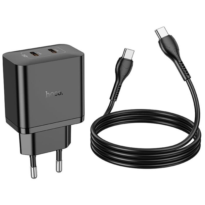 МЗП Hoco N35 Streamer PD45W (2USB-C) + кабель Type-C to Type-C