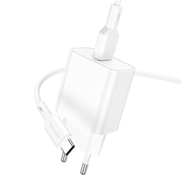 МЗП Borofone BA72A Spring QC3.0 (1USB-A) + кабель USB to Type-C