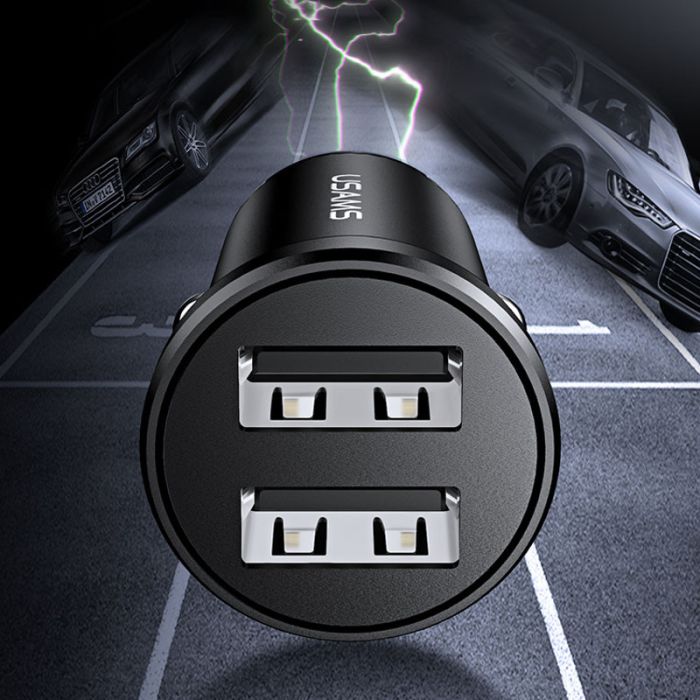 АЗП Usams US-CC114 C20 Mini 2.4A (2USB-A)