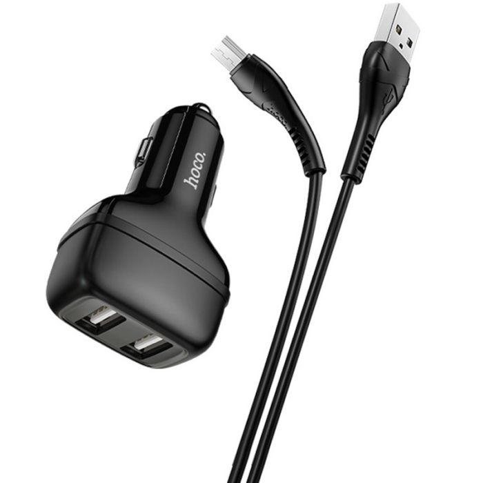 АЗП Hoco Z36 Leader 2.4A (2USB-A) + кабель USB to MicroUSB