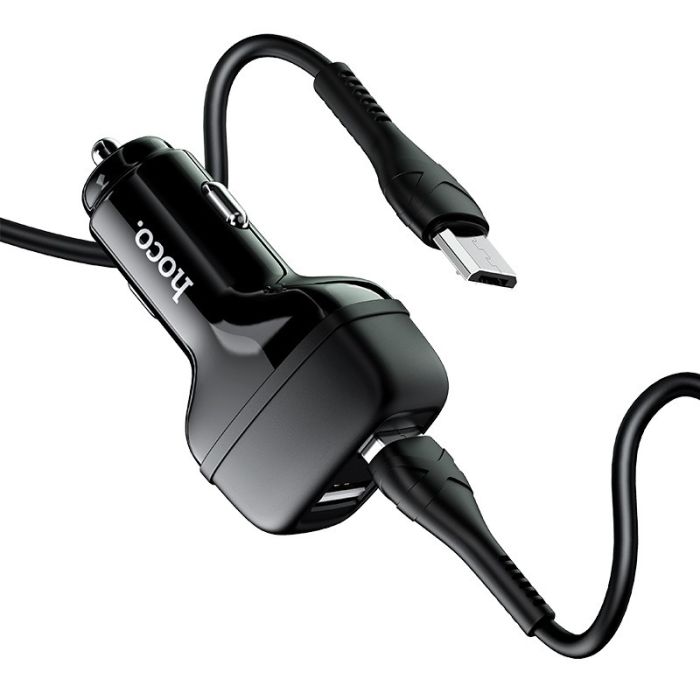 АЗП Hoco Z36 Leader 2.4A (2USB-A) + кабель USB to MicroUSB